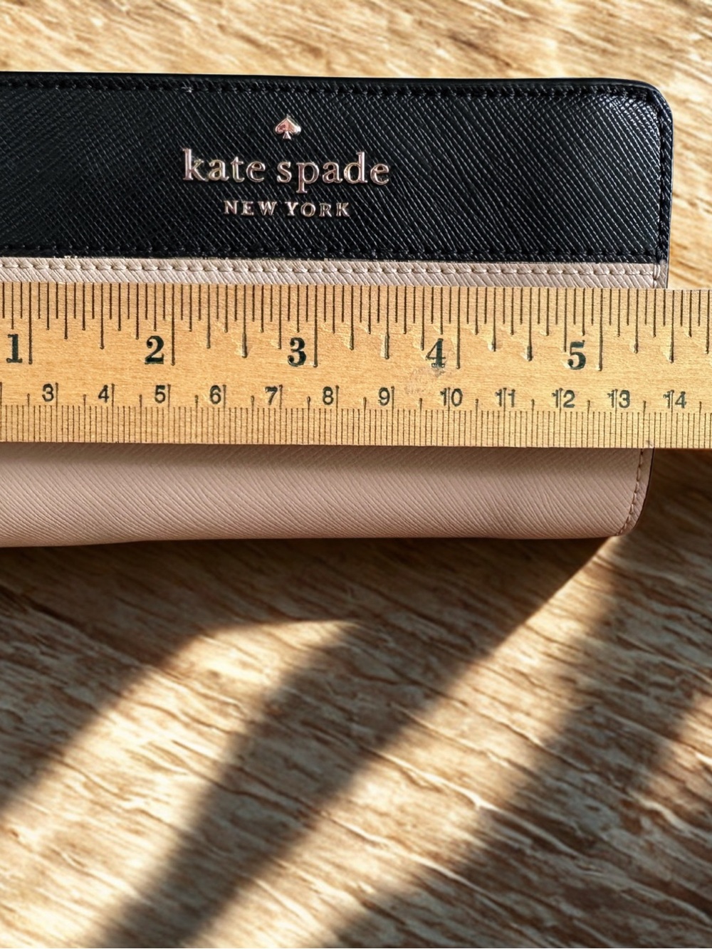 Kate Spade Staci Colorblock Medium Compact Bifold Wallet warm beige/black - Picture 13 of 13